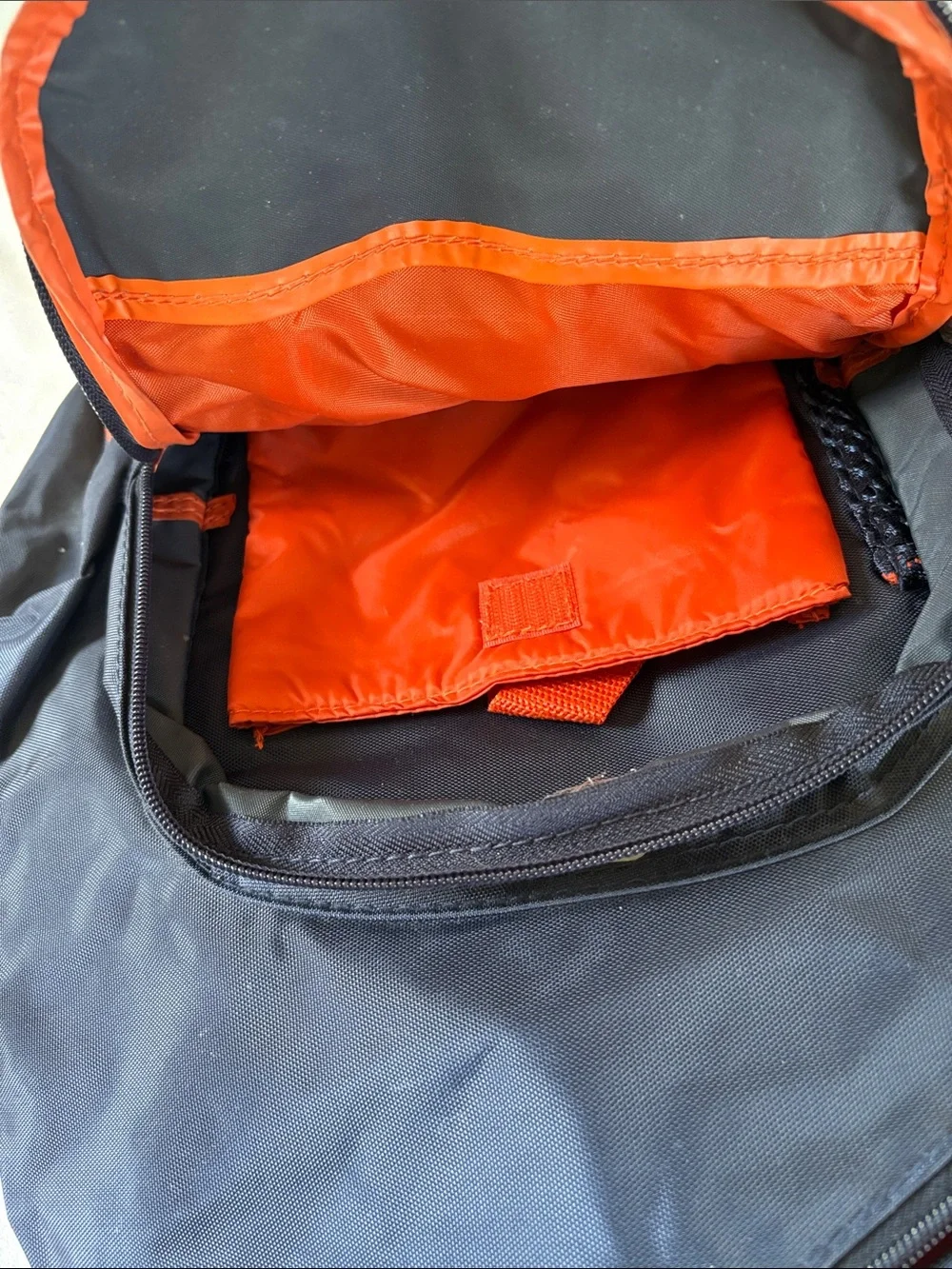 Eastport Blue and Orange Nylon Large Sling Bag